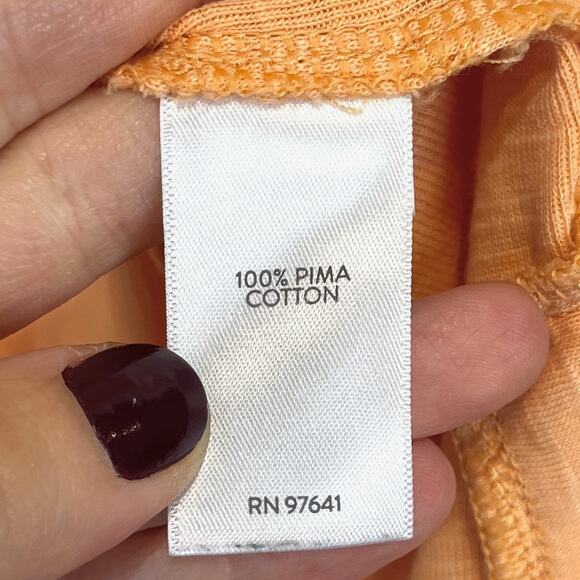 J. JILL Pima Cotton Sleeveless Tunic Tank Top Orange Peach Size XL - Picture 7 of 9